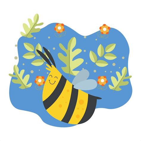 Premium Vector Cute Bee Activity Character Flat Cartoon Vector