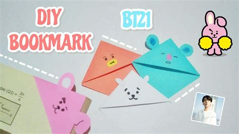 Diy School Supplies Bookmark Bts Bt21 Diy Pembatas Buku Bt21 Youtube