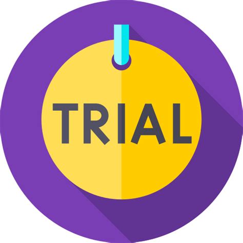 Flat Circular Flat Trial Icon