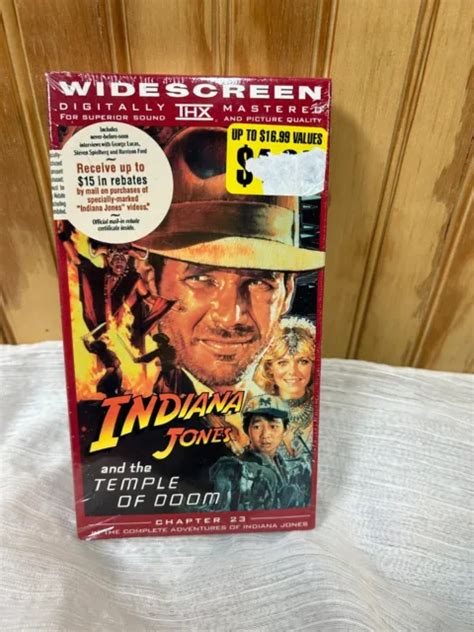 Indiana Jones And The Temple Of Doom Widescreen Vhs Sealed Nos New