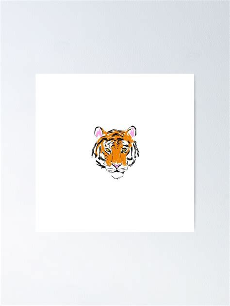 Tiger Face Poster By Zoeaa1 Redbubble