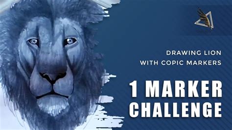 One Marker Challenge LION COPIC MARKER YouTube