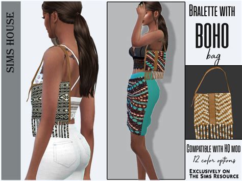 Bralette With Boho Bag The Sims 4 Catalog