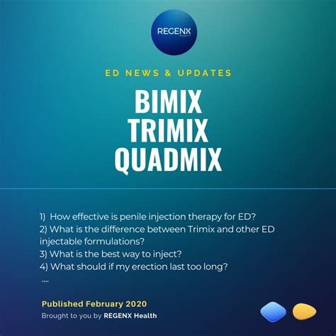 Bimix Trimix Quadmix Penile Injection Therapy For Erectile Dysfunction Regenx Health