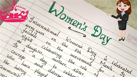 An Essay On Womens Dayinternational Womens Dayhandwriting Youtube