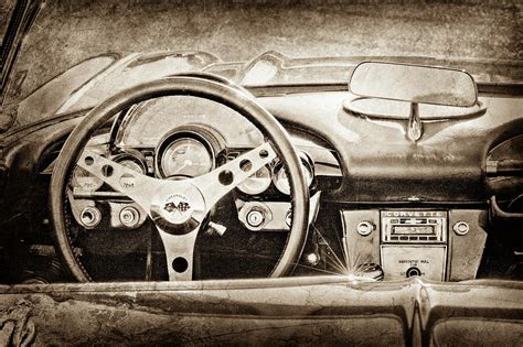1962 Chevrolet Corvette Steering Wheel 0541s Photograph By Jill Reger
