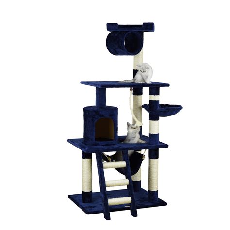We're setting a new standard for pet health and wellness. Go Pet Club Blue 62" Cat Tree Condo with Hammock and Side ...