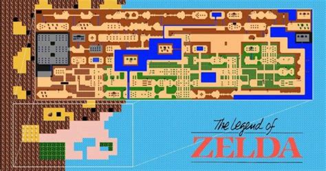 Did You Know Tloz Map From The Original Nes Game Can Be Seen In A