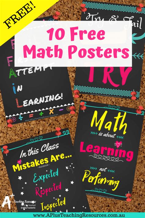 Free Math Posters Poster Board Ideas A Plus Teaching Resources