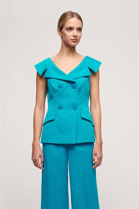 Vulcanite - Double-breasted vest | Luisa Spagnoli