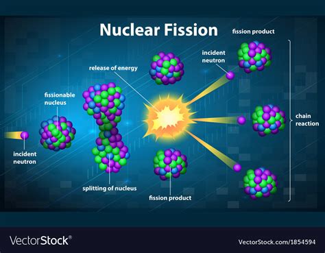 Nuclear Fission Royalty Free Vector Image Vectorstock