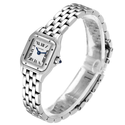 Cartier Panthere Mini Stainless Steel Ladies Watch Wspn0019 Box Papers