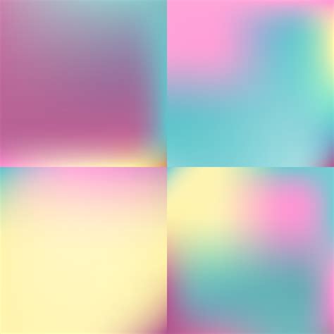 Sweet Color Blurred Background Set Pastel Color Design 598038 Vector