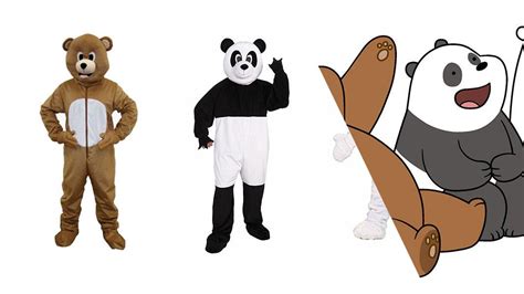 Ice Bear Panda Grizz From We Bare Bears Costume Carbon Costume