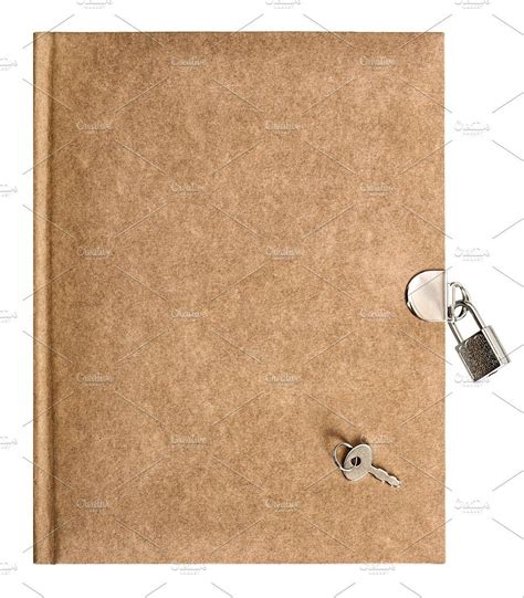 Book Lock Key Isolated White Backgro Old Paper Locks And Key Secret Box