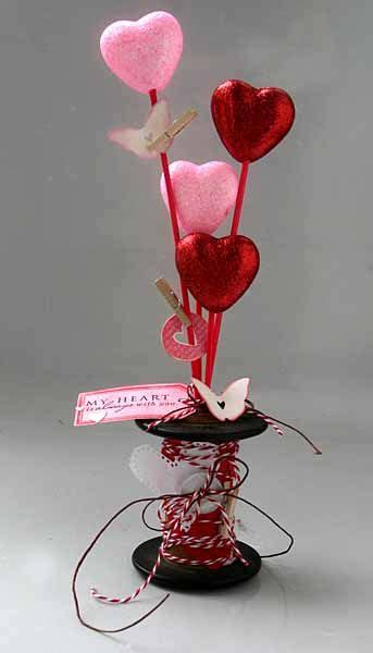 Wooden Spool Into Valentine Centerpiece Manualidades Regalos