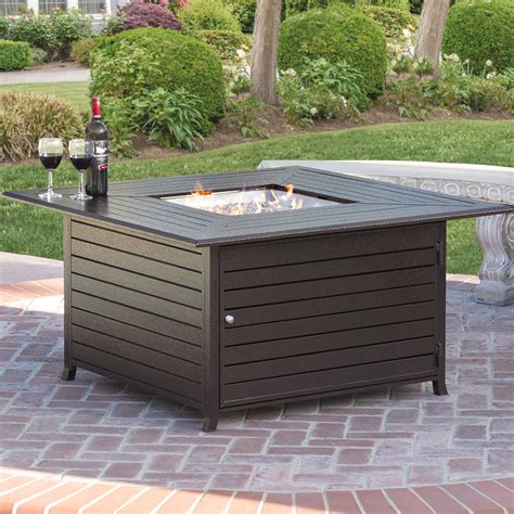 Bcp Extruded Aluminum Fire Pit Table Brown Ebay