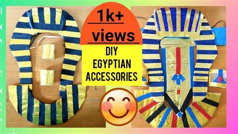 Diy Egyptian Pharaoh Headdress Belt Bracelet Necklace Youtube