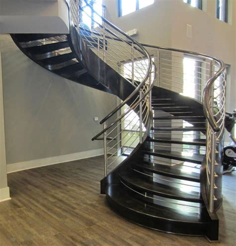 Simply crew the solid brass clamps into your stairs and insert the brass rod. From our friends at Artistic Southern, this spiral stainless round bar railing makes for a ...