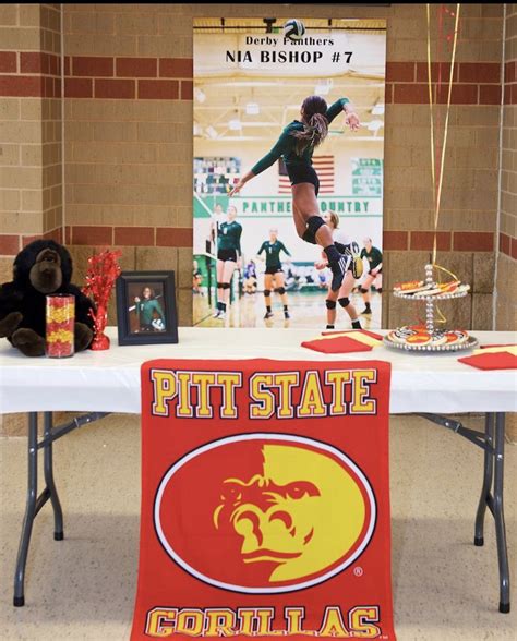 Signing day table ideas | Signing day, Signing day table 