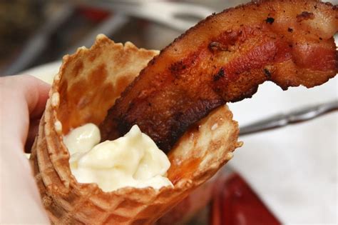 Bbq Bacon Mac And Cheese Waffle Cones For The Love Of Food