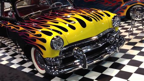 Flame Paint Job On Classic Hot Rod At Auto Show Youtube