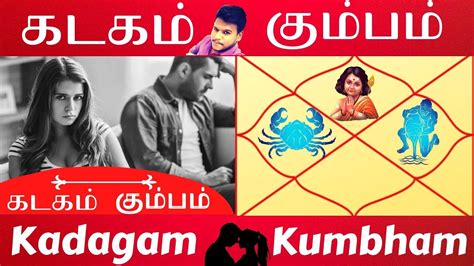 Kadaga Rasi Vs Kumbha Rasi கடகம் கும்பம் Rasi Porutham Astrology