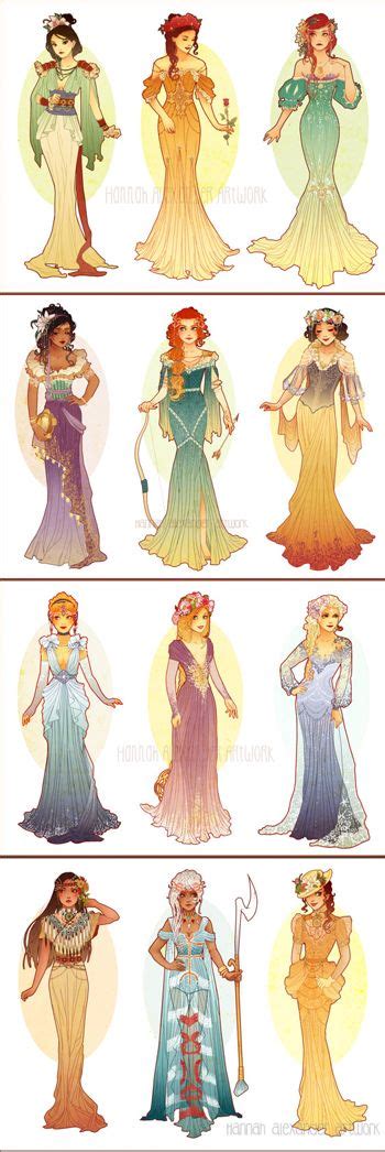 Art Nouveau Princesses By Never Bird Designs Disney Princess Disney