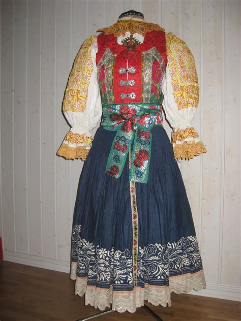vintage slovak folk costume slovakia piestany kroj embroidered blouse vest skirt ca 1920
