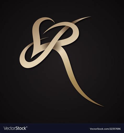 Creative Luxury Letter R Shaped Love Design Vector Symbol Luxury Letter For Your Business Compa