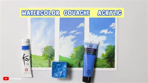 The Difference Between Watercolor Gouache And Acrylic Paint Bahasa