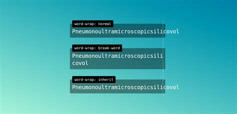 Applying CSS Word Wrap Overflow Wrap Word Break