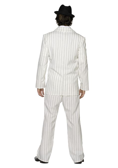 White Gangster Zoot Suit Roaring Twenties Gangster Costumes