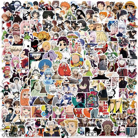 300pcs Anime Mixed Stickers Classic Anime Themed
