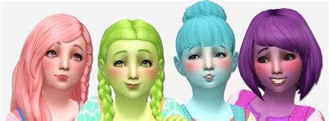 Mint Hair Color Sims 4 Cc Warehouse Of Ideas