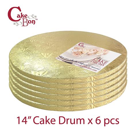 Cake Drums Round 14 Inches Gold Sturdy 12 Inch Thick