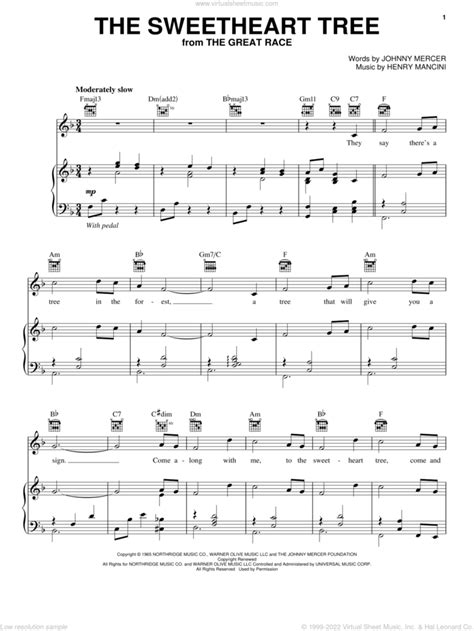 The Sweetheart Tree Sheet Music For Voice Piano Or Guitar Pdf