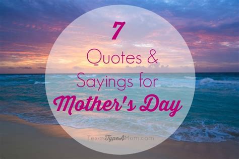 Mother's day 2020 will be celebrated on sunday, may 10. Inspirational Mother's Day Quotes and Sayings