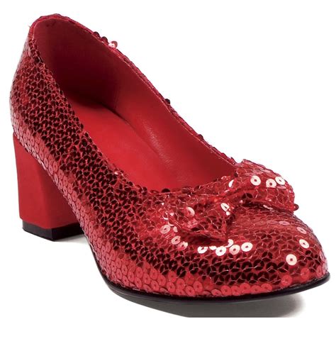 S26 Judy Dorothy Wizard Of Oz Sequin Red Ruby Women Ladies Adult Shoes