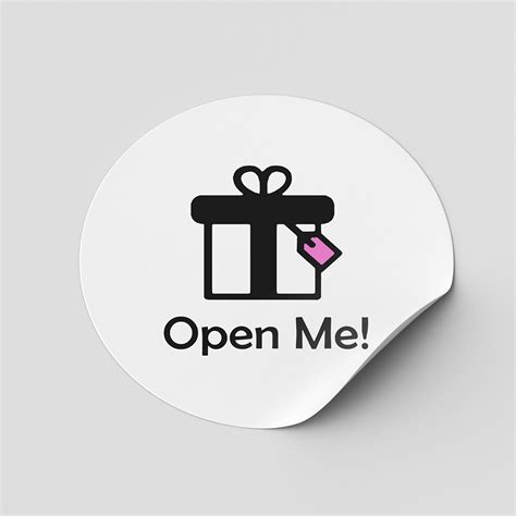 Open Me Stickers Open Me Open Label Clpprint