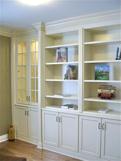 Built In Bookshelves With Cabinet Below Viralinspirations