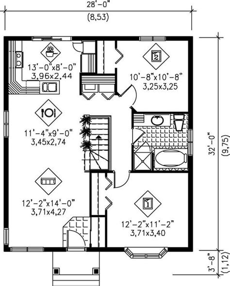 Small Floor Plan For A Vacation Home In The Mountains Cottage Floor