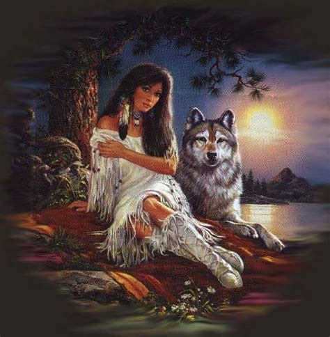 native american lady with wolf Facebook comments and graphics native