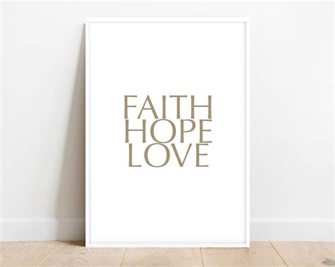 Faith Hope Love Printable Christian Prints Faith Prints 1 Etsy