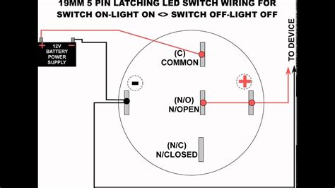 19mm Led Latching Switch Wiring Diagram Youtube