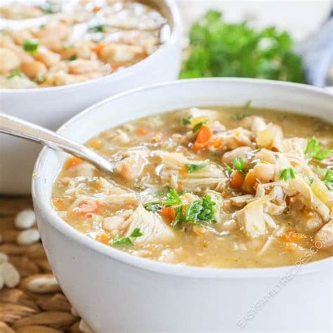 An easy great northern beans recipe with broccoli and bacon! Homestyle Leftover Turkey Bean Soup · Easy Family Recipes