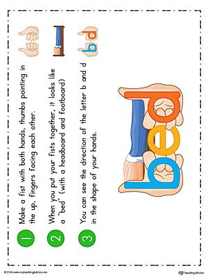 Using Hands to Remember b-d Letter Shapes in Color | MyTeachingStation.com
