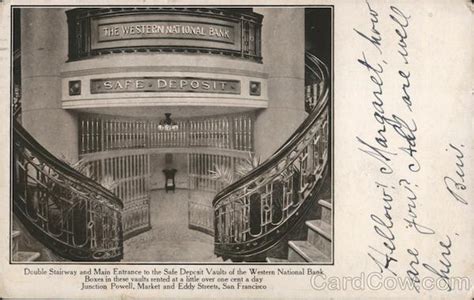 The Western National Bank Double Stairway And Main Entrance To The