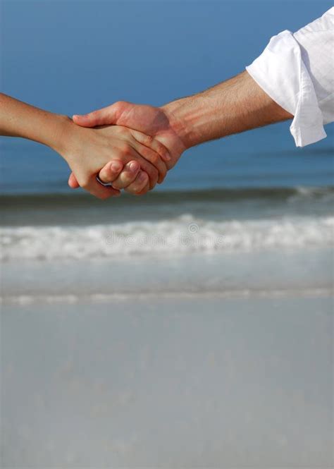 Sisters Holding Hands At The Beach Stock Image Image Of Outdoor Blue