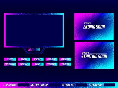 Neon Twitch Overlay Free Download Free Overlays Twitch Streaming